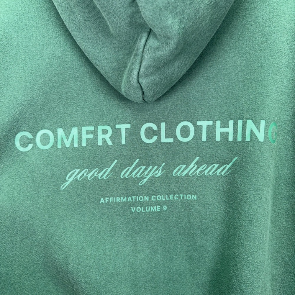 Comfort brand Green Zip-Up Hoodie Sweatshirt - Picture 5 of 12